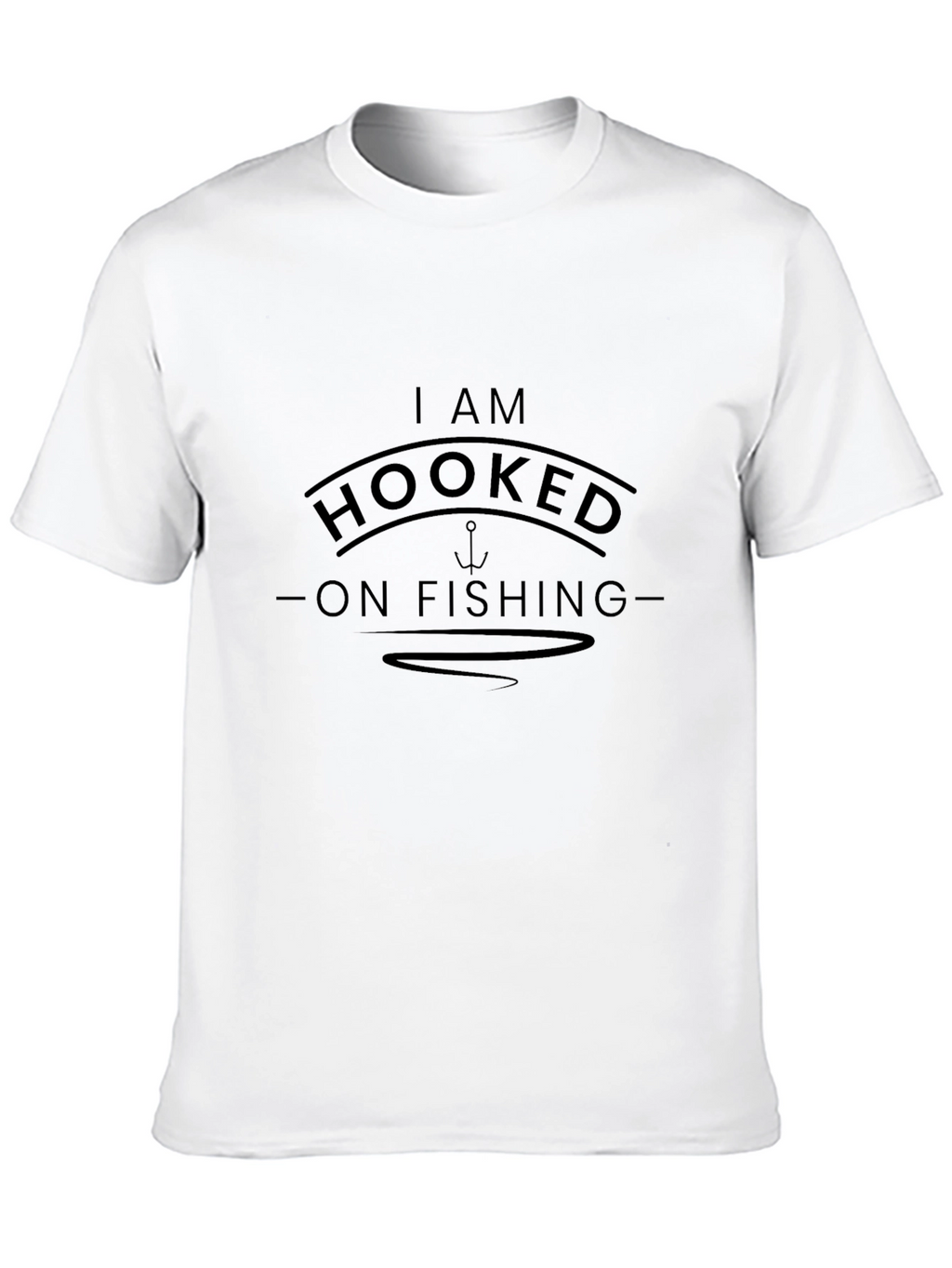 Hooked on Fishing Black T-Shirt