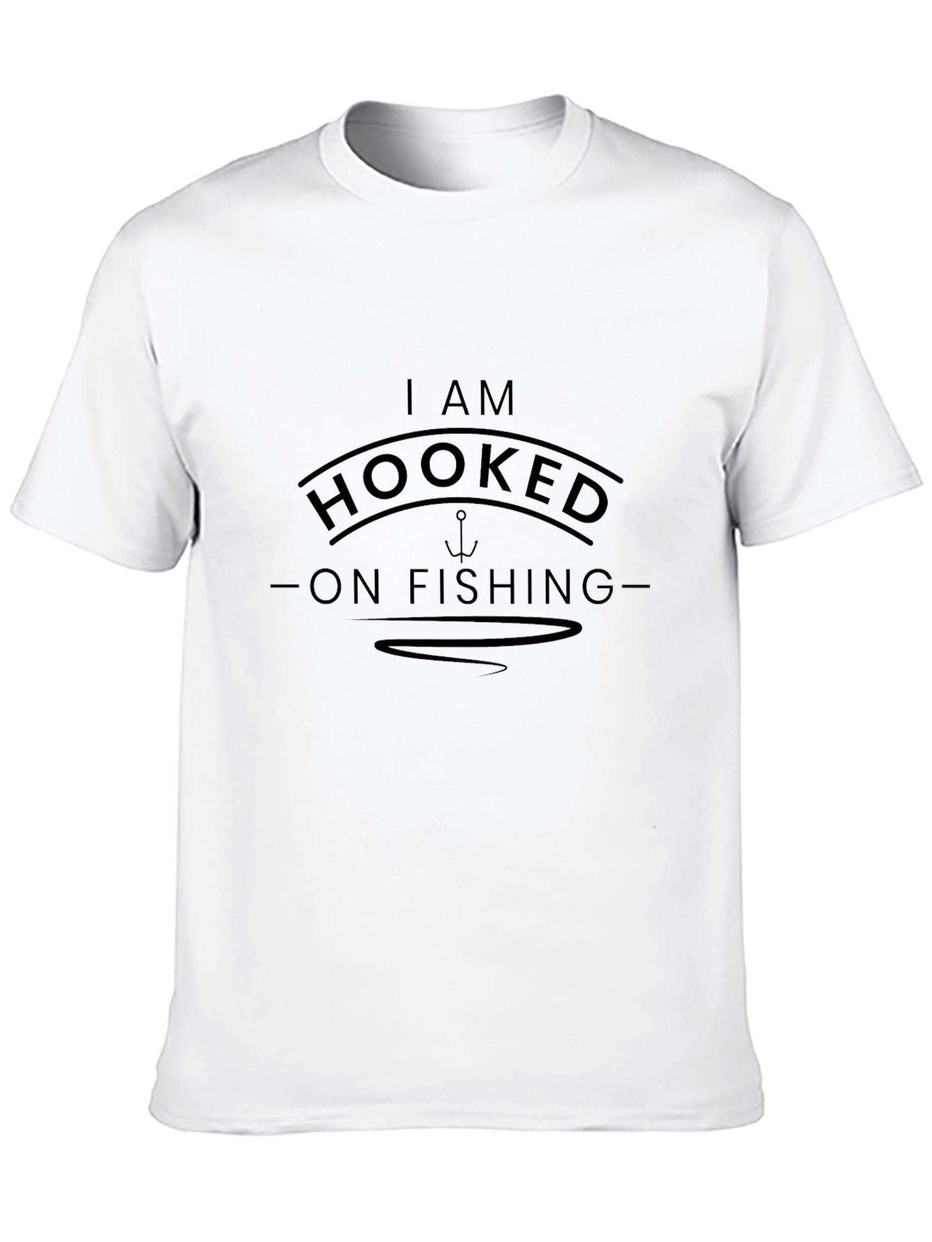 Hooked on Fishing Black T-Shirt