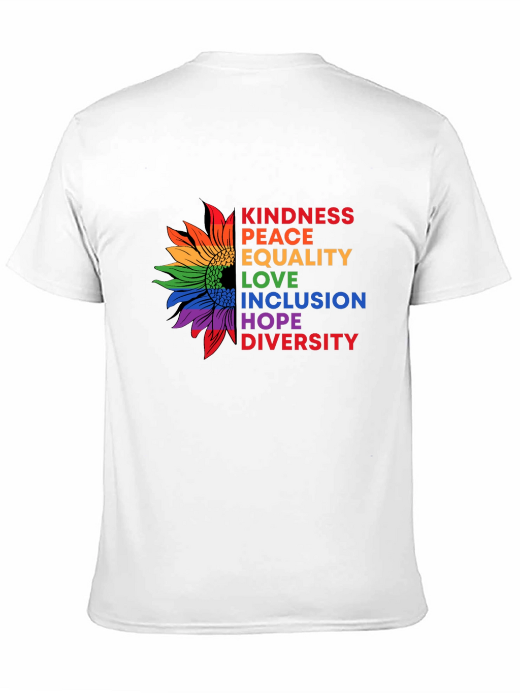 Kindness Peace Equality Sunflower Graphic T-Shirt