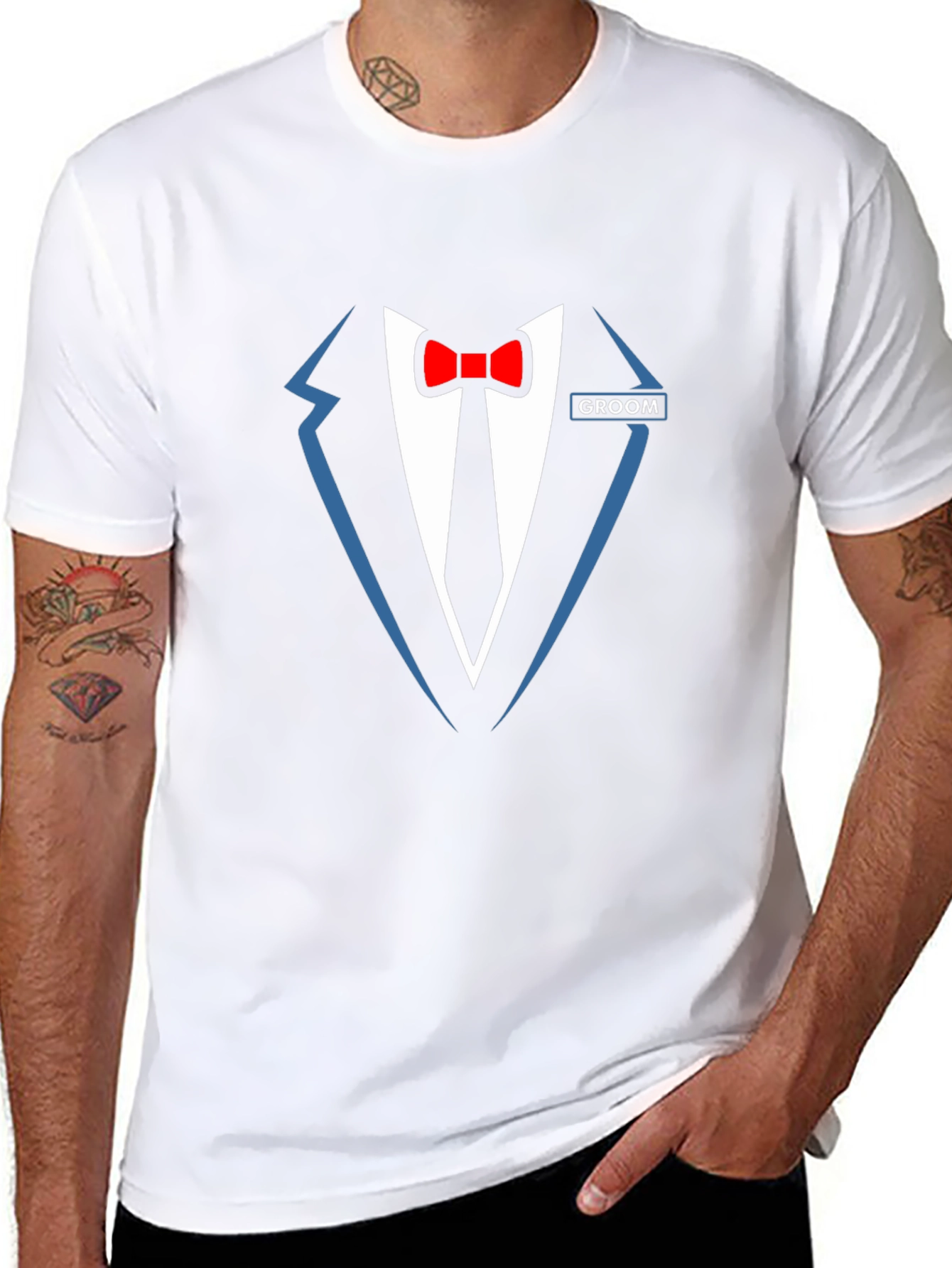 Groom Tuxedo T-Shirt - Funny Wedding Party Tee