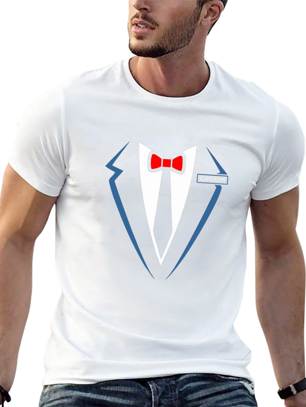 Groom Tuxedo T-Shirt - Funny Wedding Party Tee