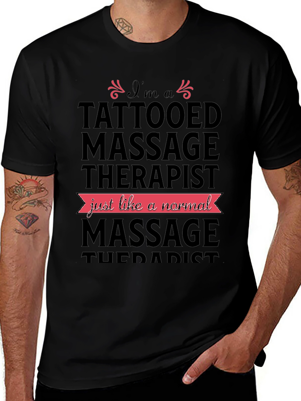 Tattooed Massage Therapist Novelty T-Shirt