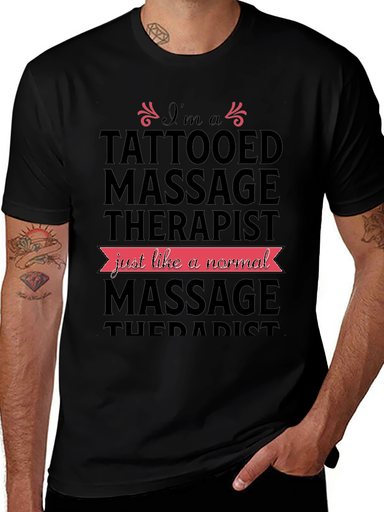 Tattooed Massage Therapist Novelty T-Shirt