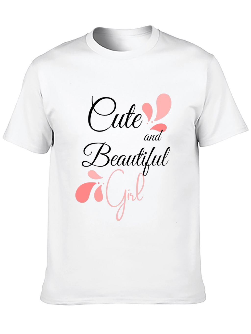Cute & Beautiful Girl Graphic Print T-Shirt