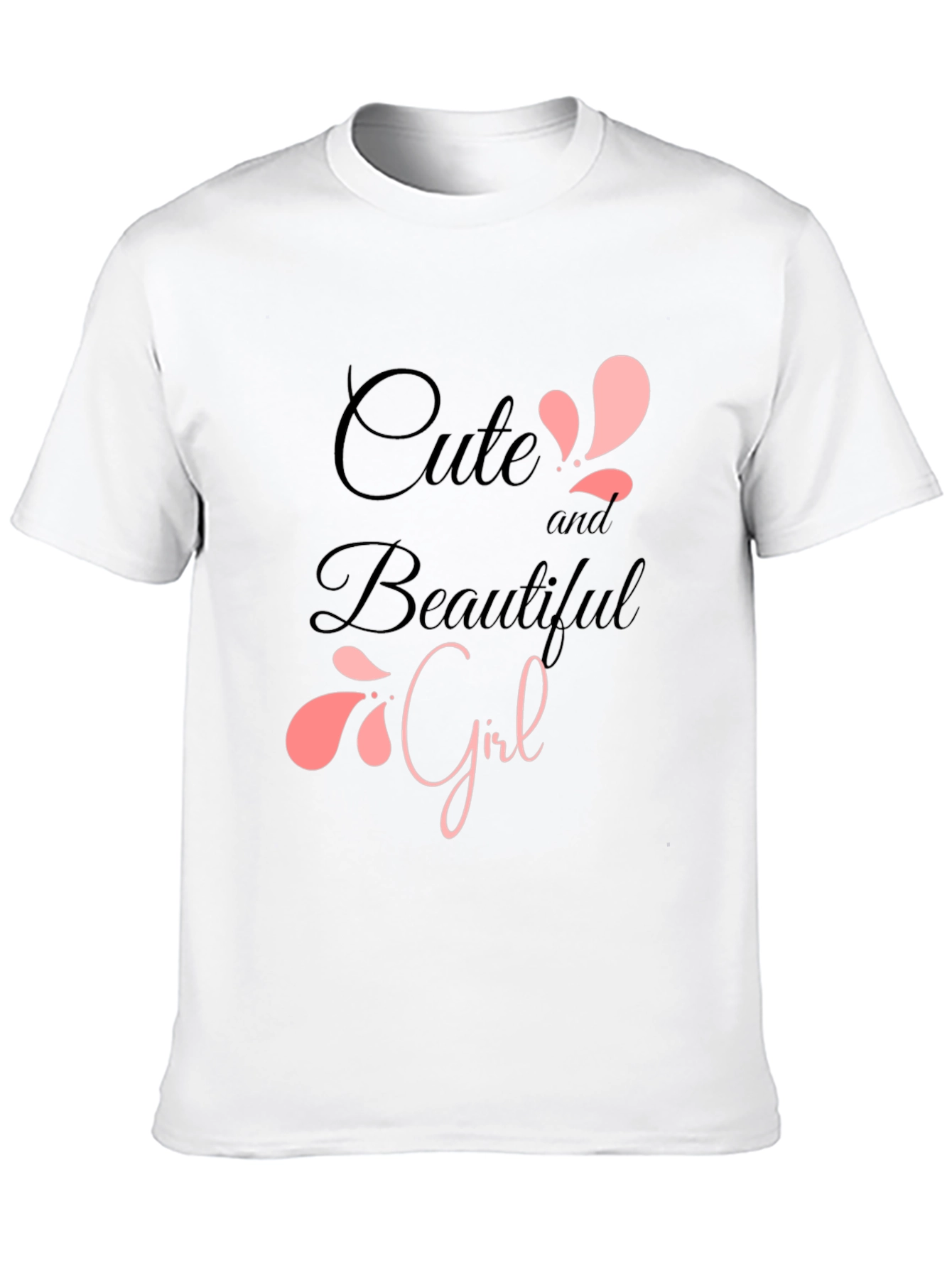 Cute & Beautiful Girl Graphic Print T-Shirt