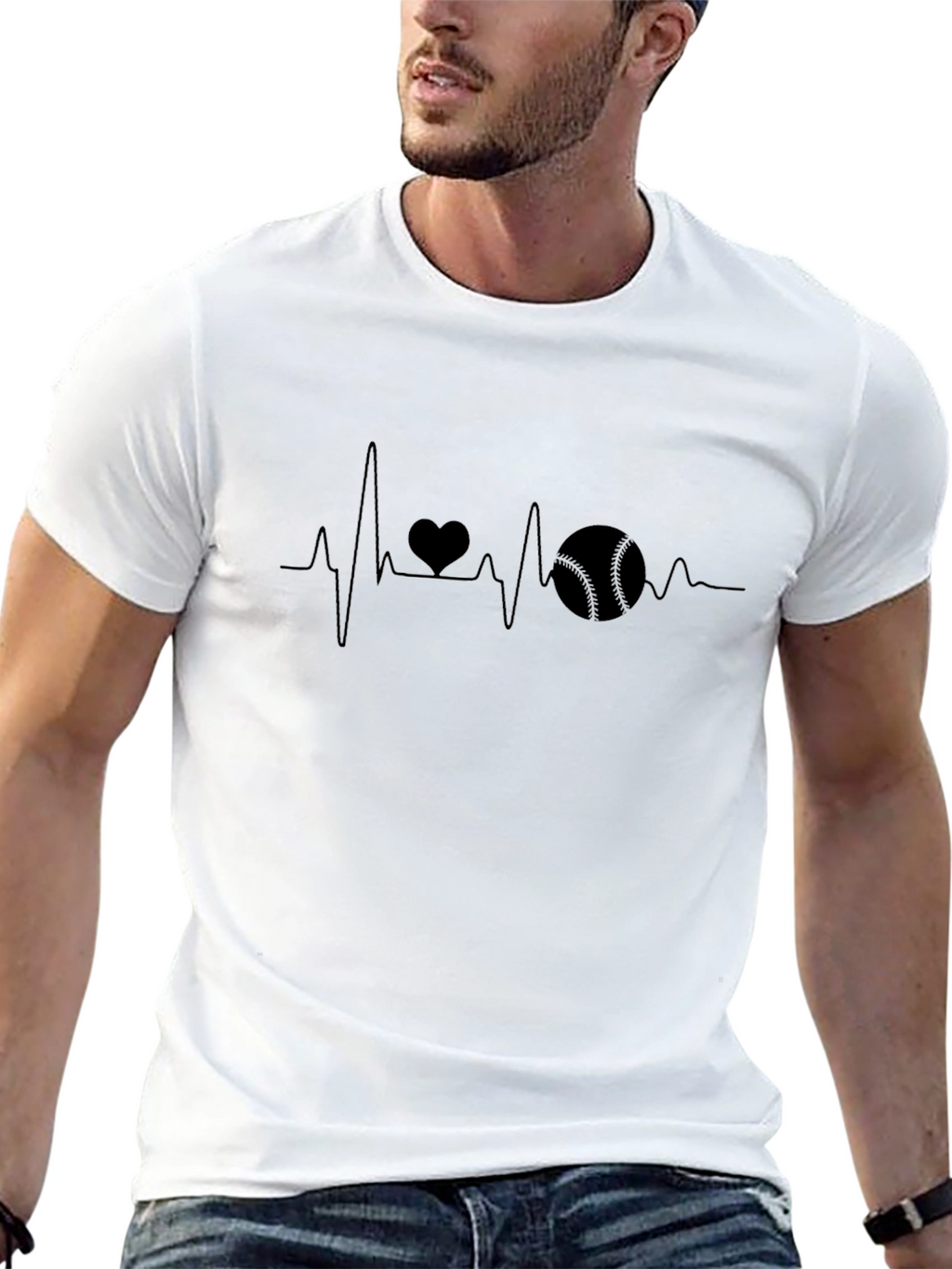Baseball Heartbeat T-Shirt - Love of the Game