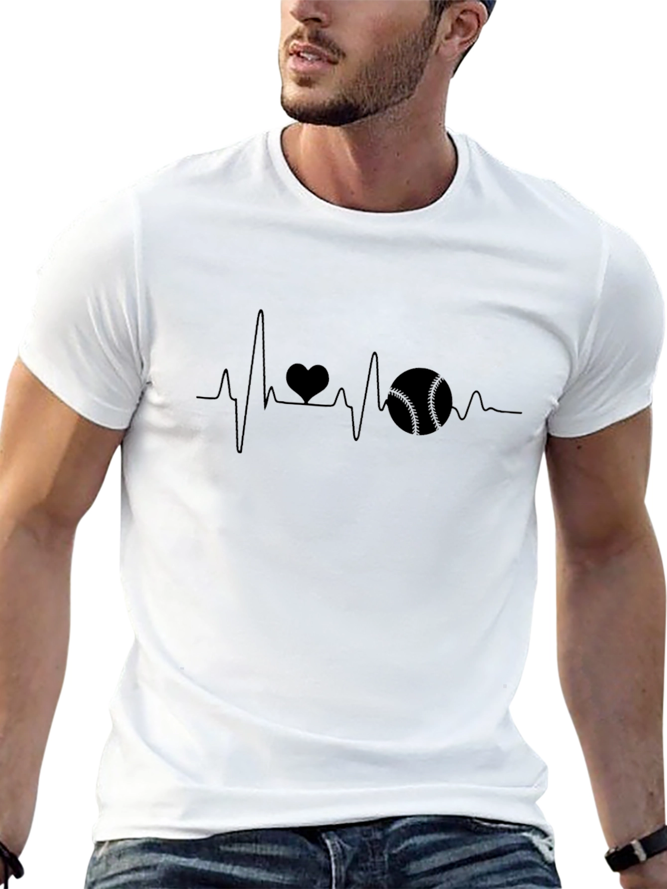 Baseball Heartbeat T-Shirt - Love of the Game