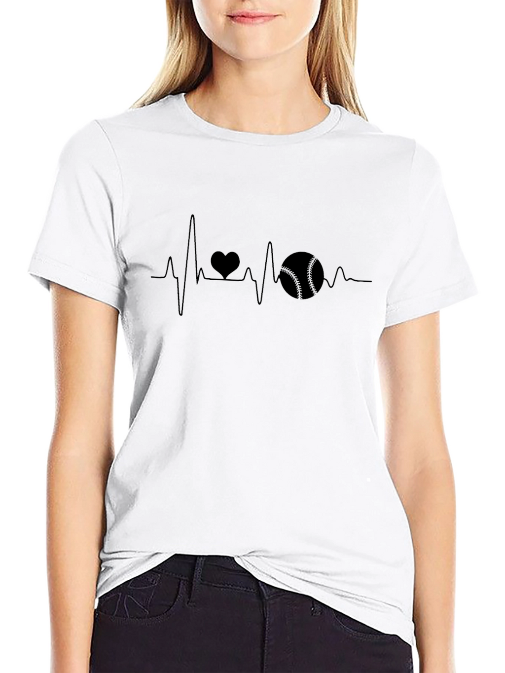 Baseball Heartbeat T-Shirt - Love of the Game