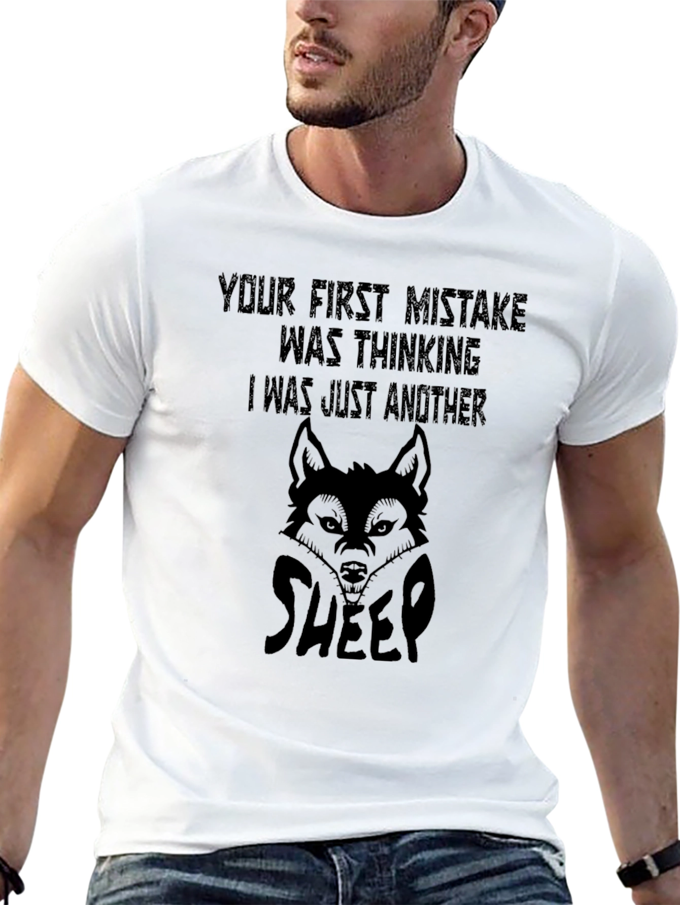Wolf in Sheeps Clothing Graphic Tee - Black