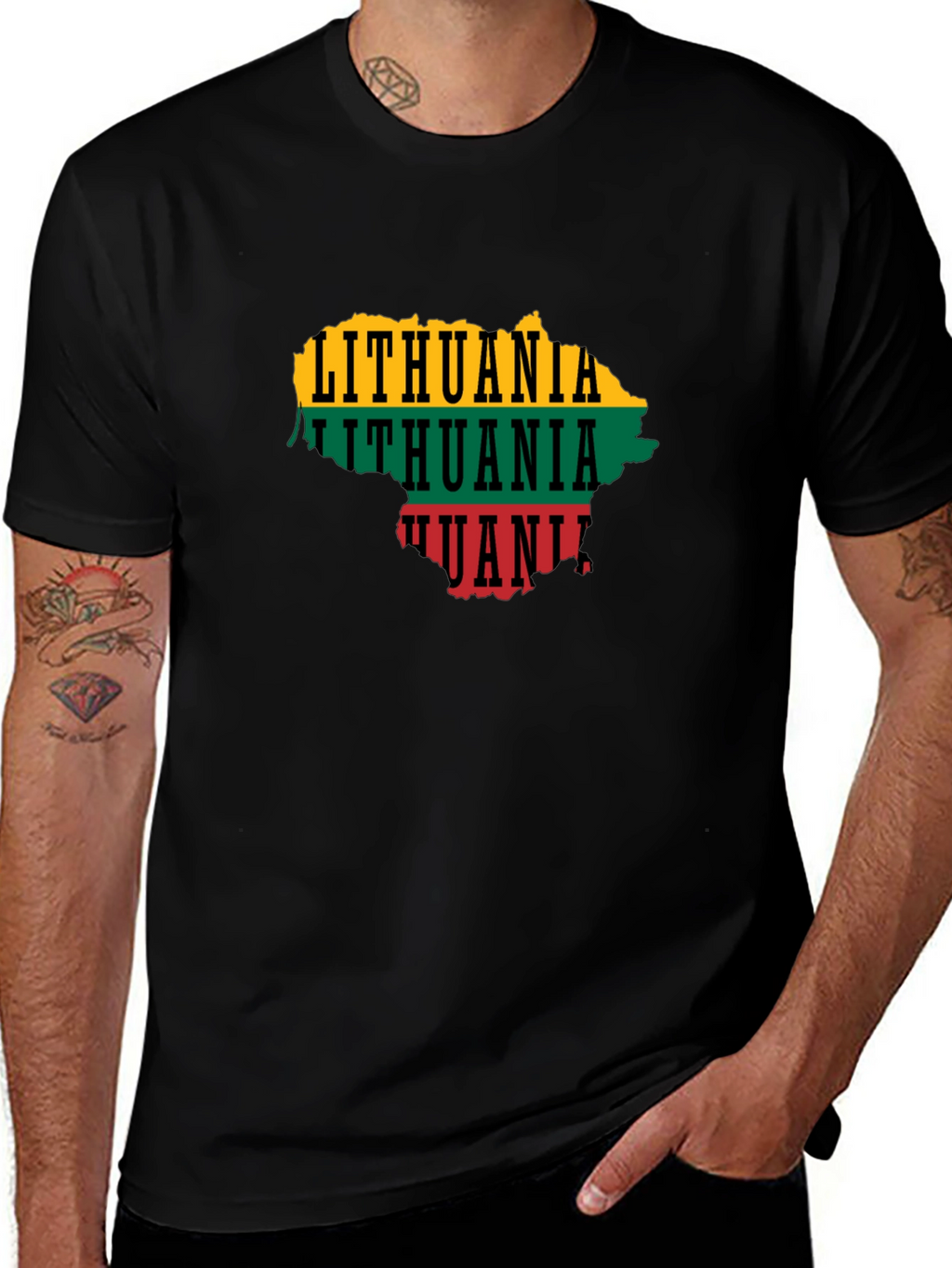 Lithuania Map Flag T-Shirt