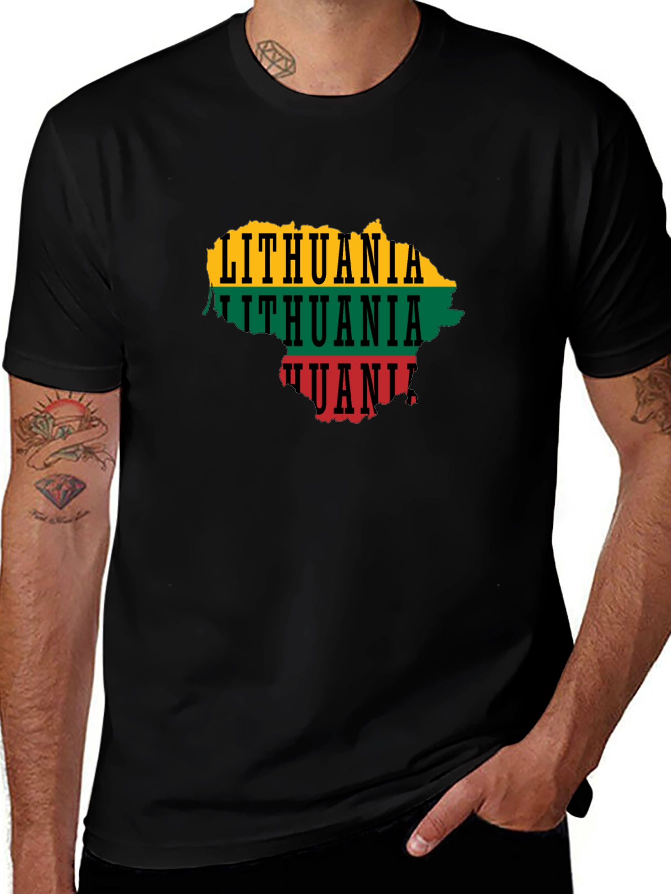 Lithuania Map Flag T-Shirt