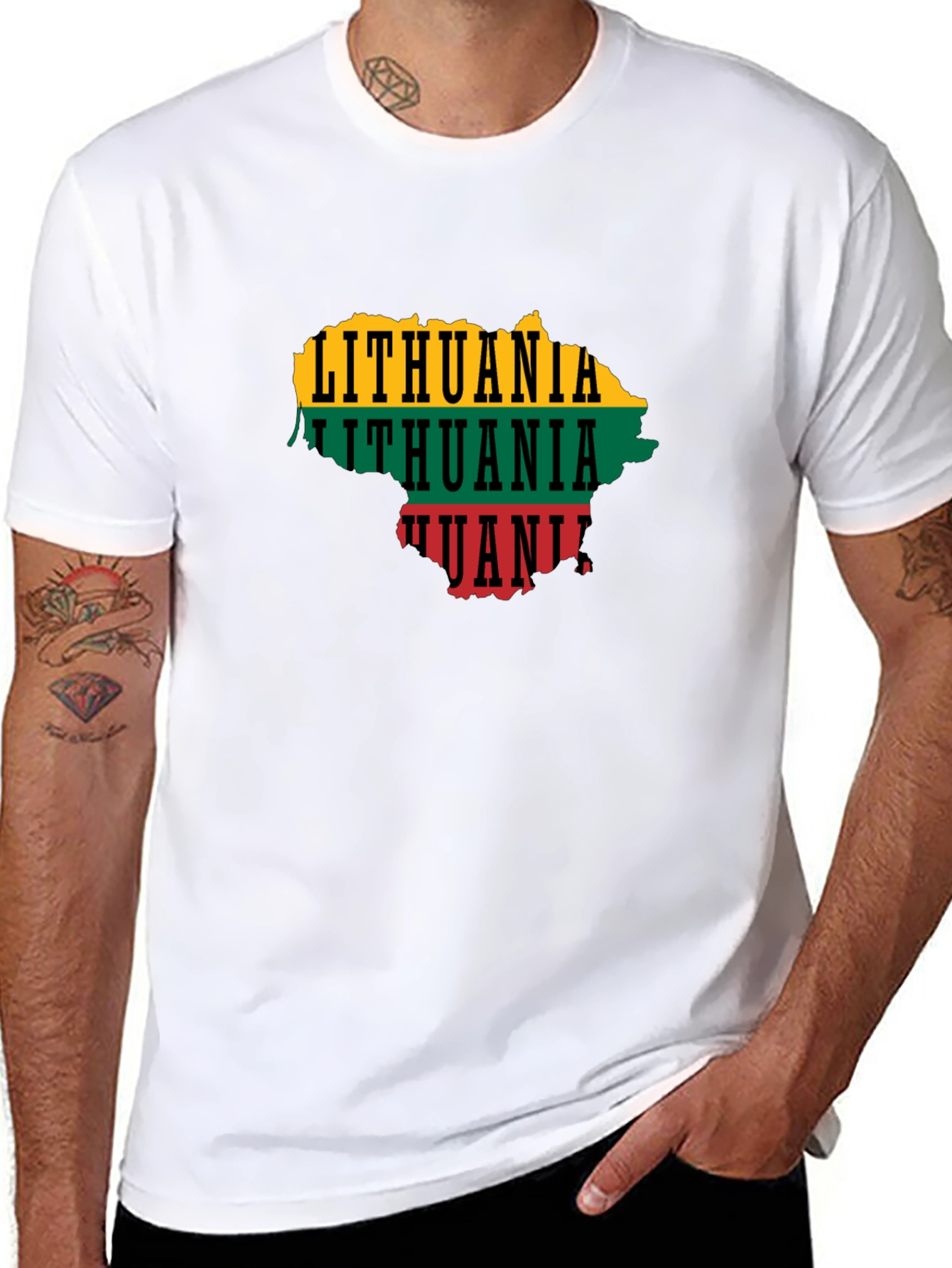Lithuania Map Flag T-Shirt