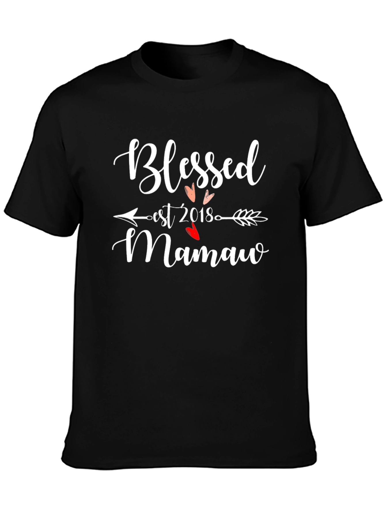 Blessed Mamaw Est. 2018 Graphic T-Shirt