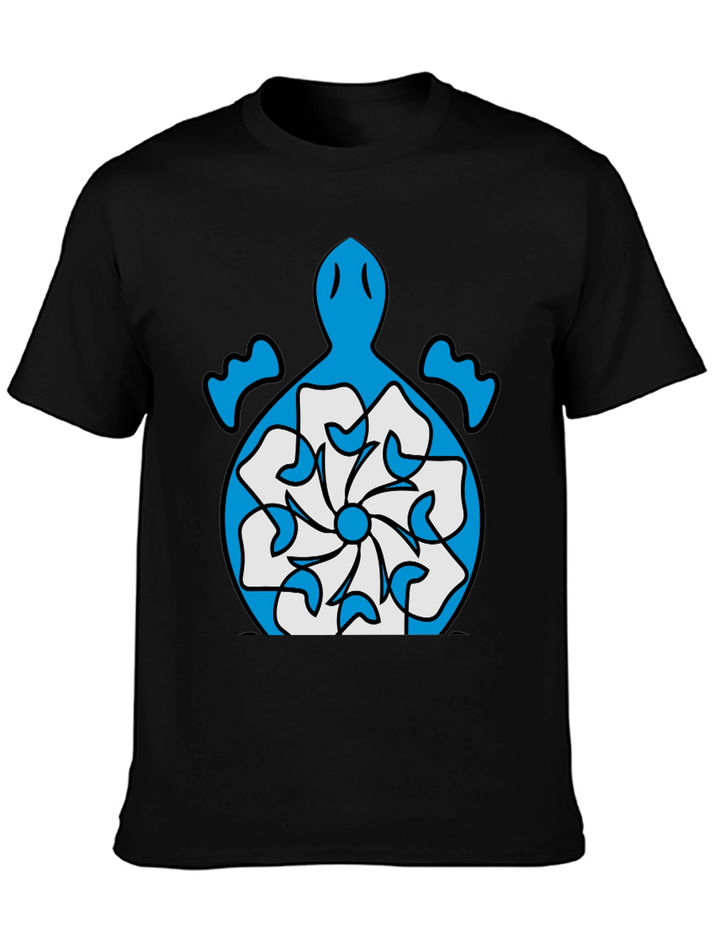 Turtle Flower Graphic Tee - Stylish Black T-Shirt