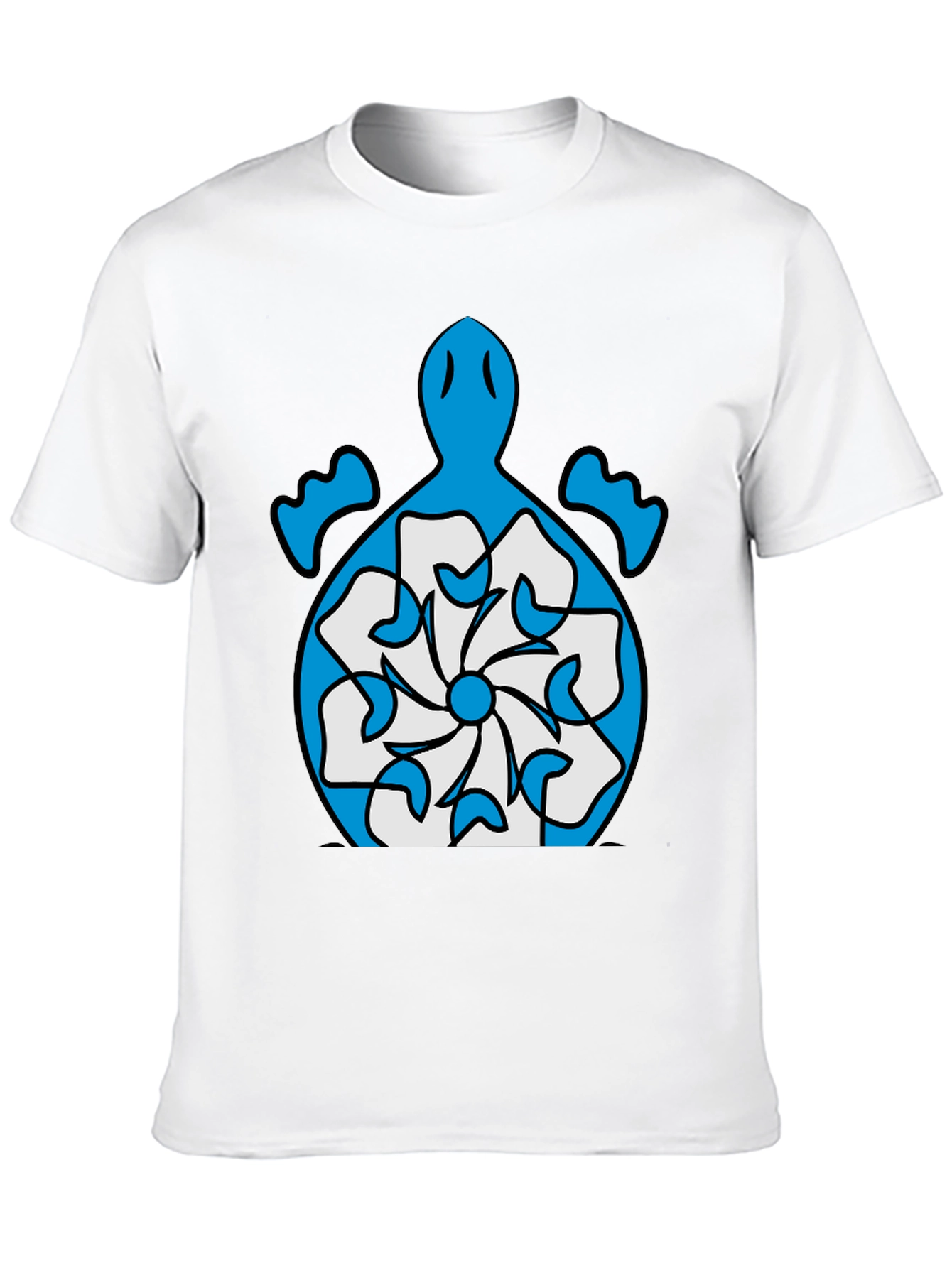 Turtle Flower Graphic Tee - Stylish Black T-Shirt