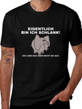 Funny German Elephant T-Shirt - Bin Ich Schlank