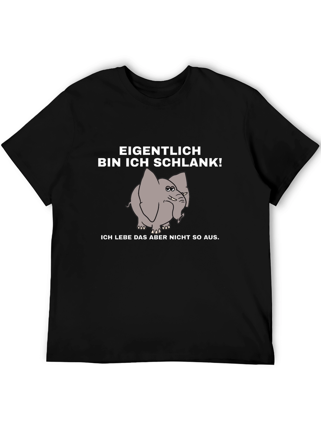 Funny German Elephant T-Shirt - Bin Ich Schlank