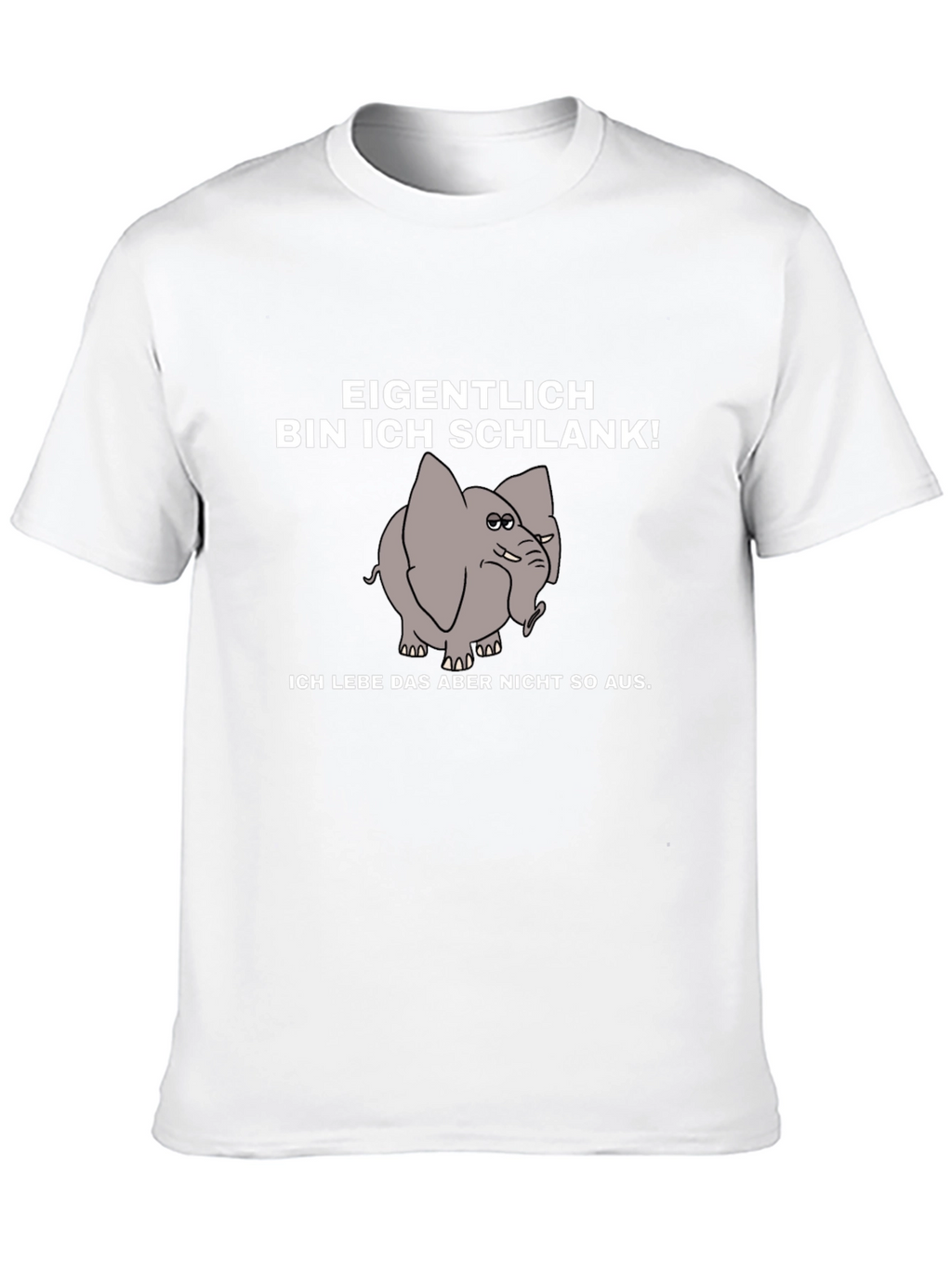 Funny German Elephant T-Shirt - Bin Ich Schlank