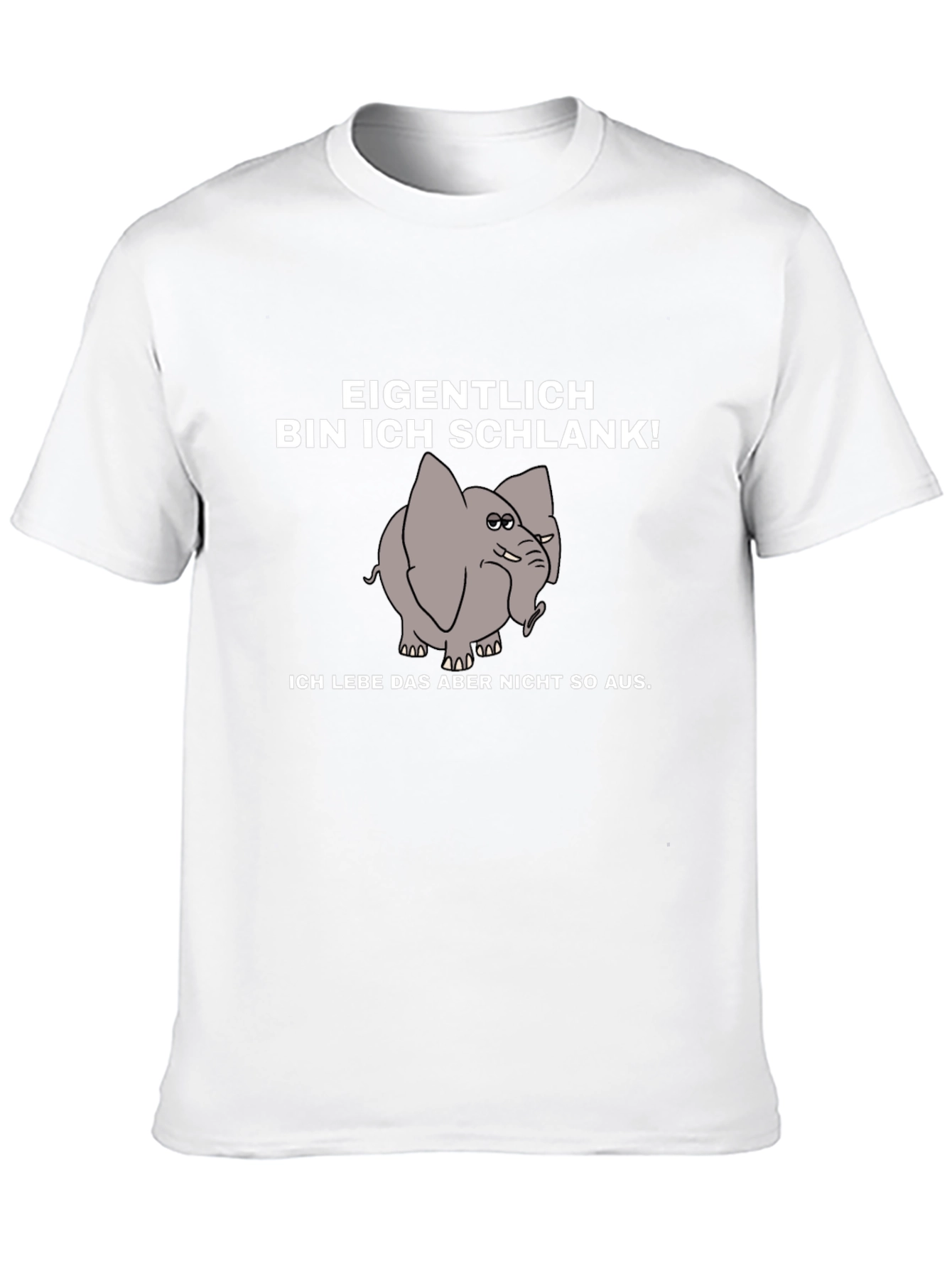 Funny German Elephant T-Shirt - Bin Ich Schlank