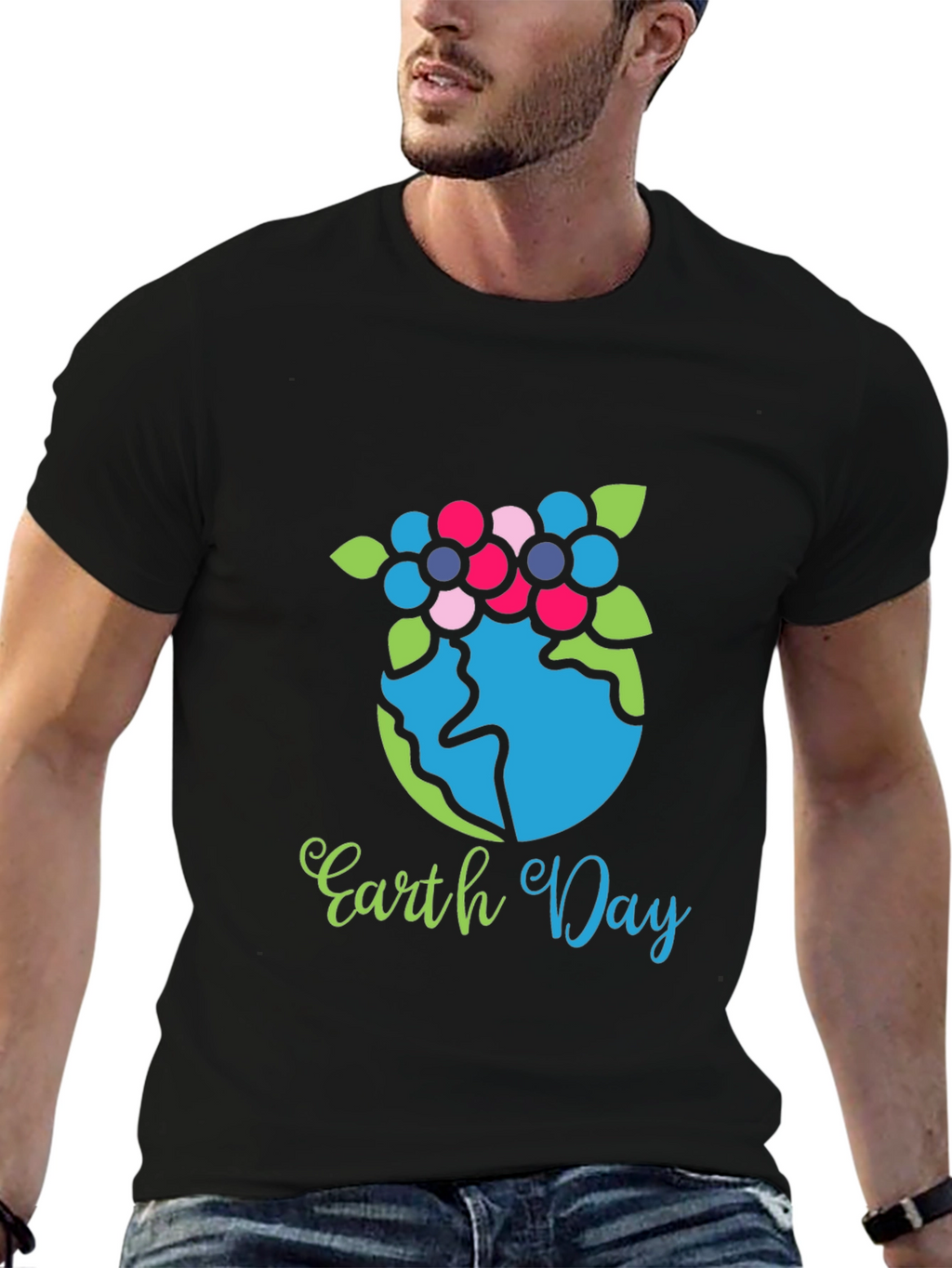 Earth Day Graphic Tee - Black