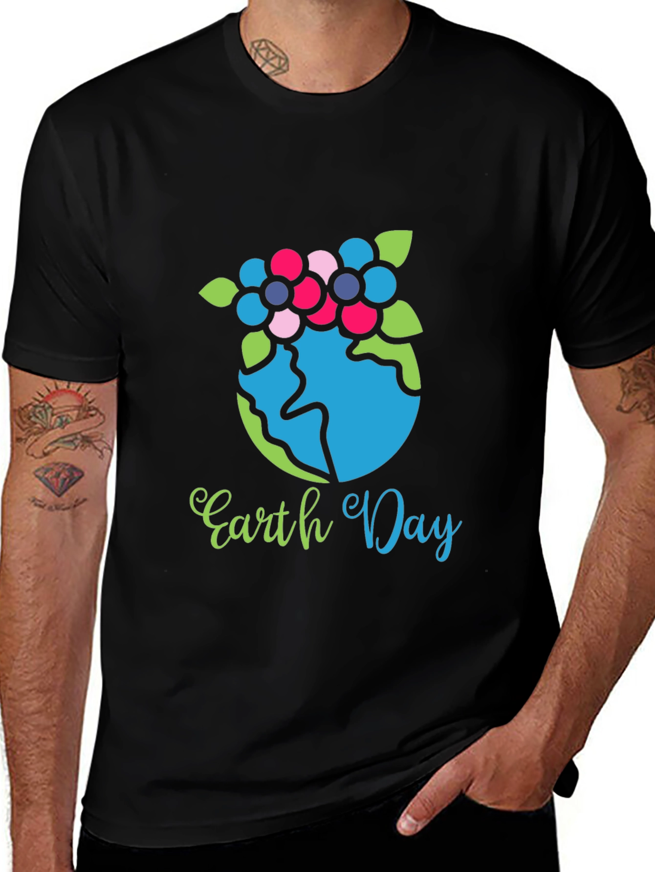Earth Day Graphic Tee - Black