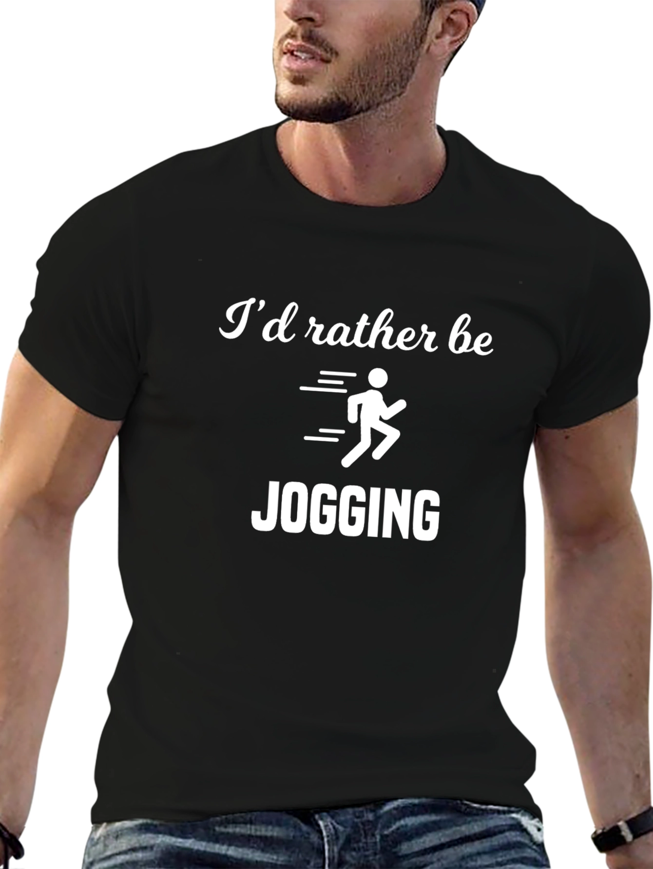 Id Rather Be Jogging T-Shirt - Funny Runner Tee