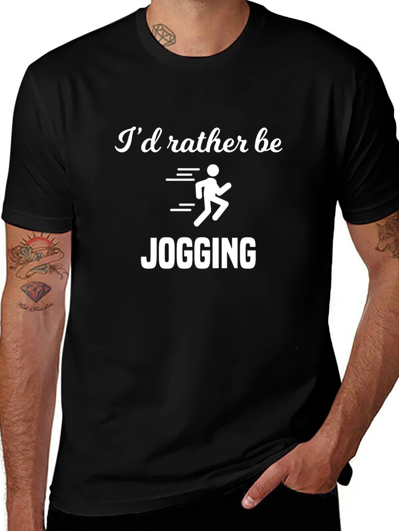Id Rather Be Jogging T-Shirt - Funny Runner Tee