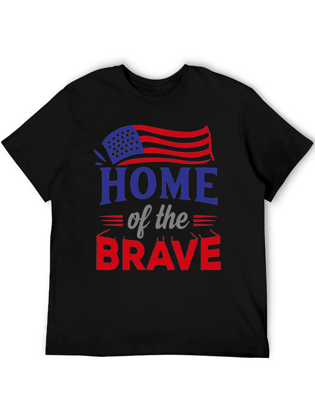 Home of the Brave Patriotic Graphic T-Shirt