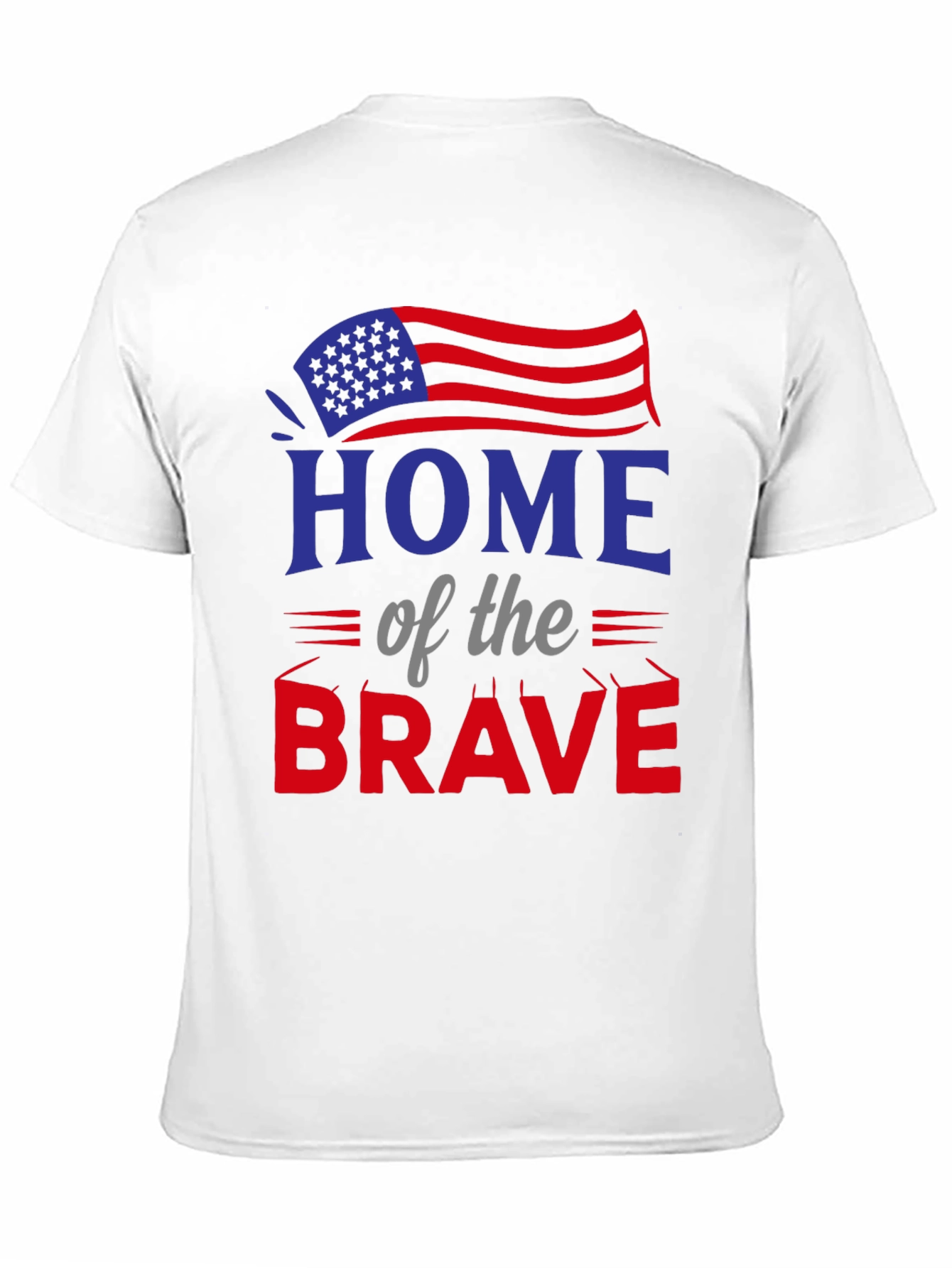 Home of the Brave Patriotic Graphic T-Shirt