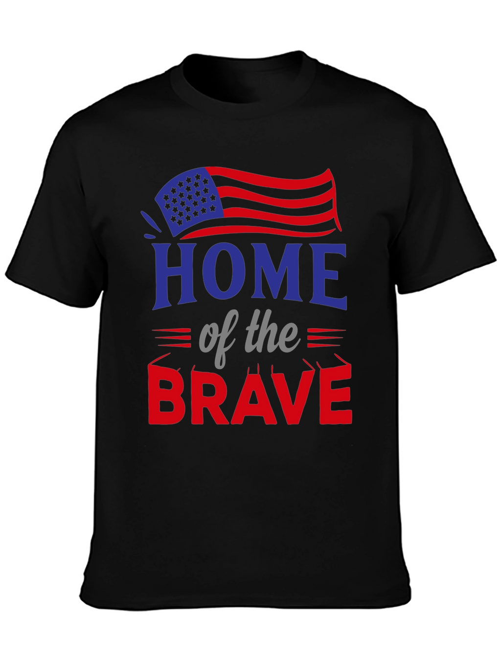 Home of the Brave Patriotic Graphic T-Shirt