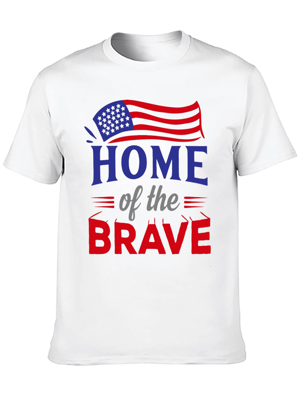 Home of the Brave Patriotic Graphic T-Shirt