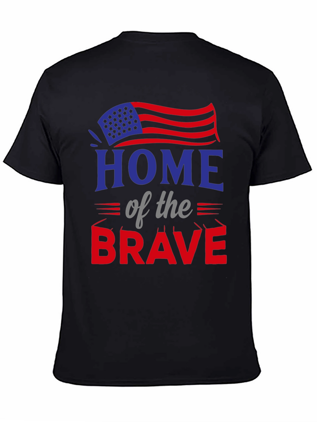 Home of the Brave Patriotic Graphic T-Shirt
