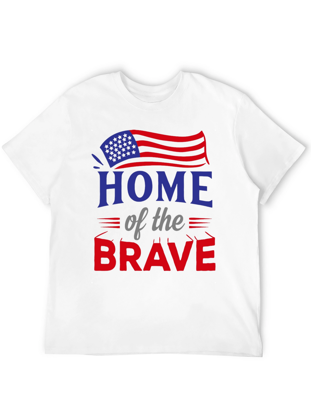 Home of the Brave Patriotic Graphic T-Shirt