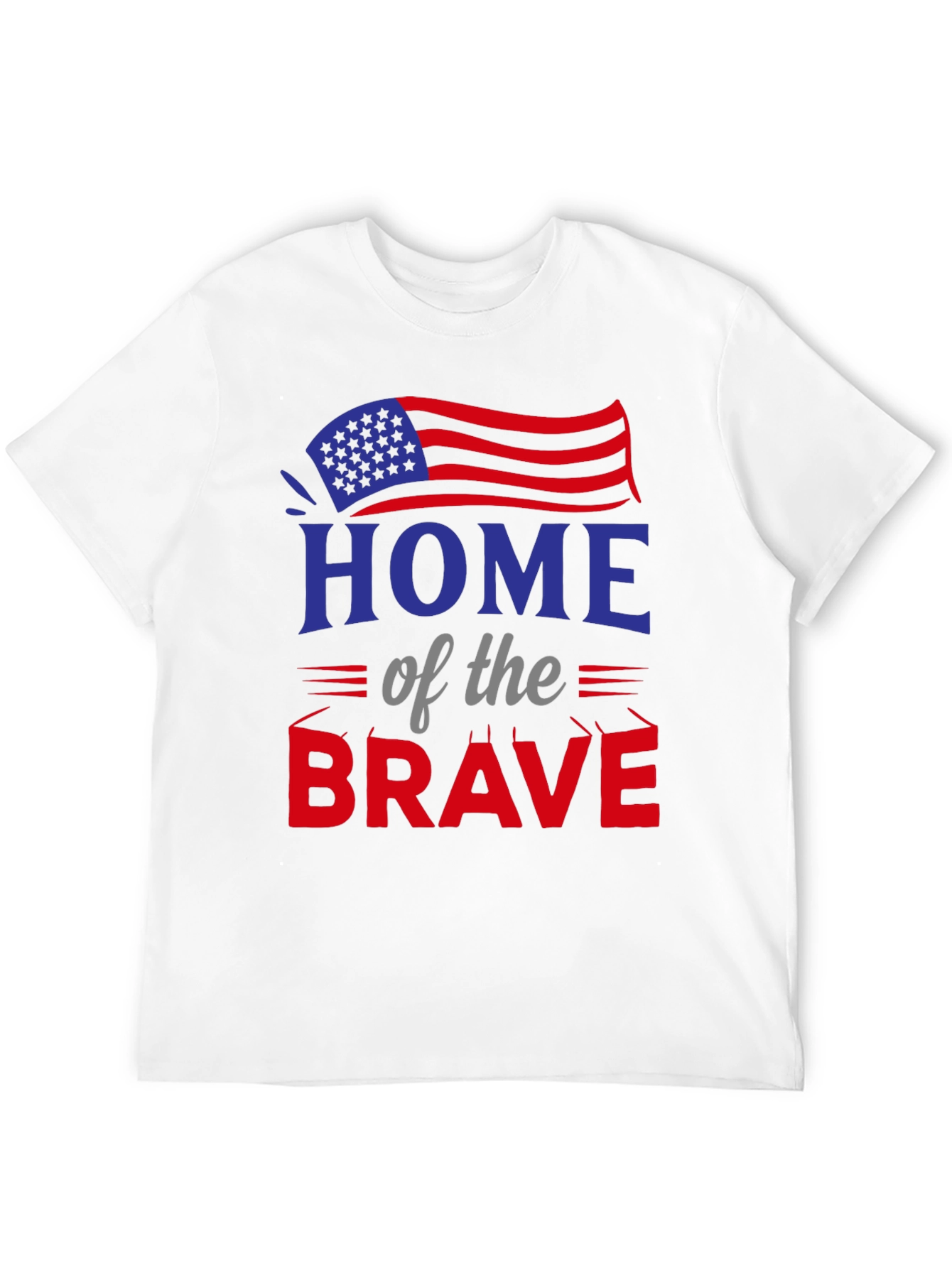 Home of the Brave Patriotic Graphic T-Shirt
