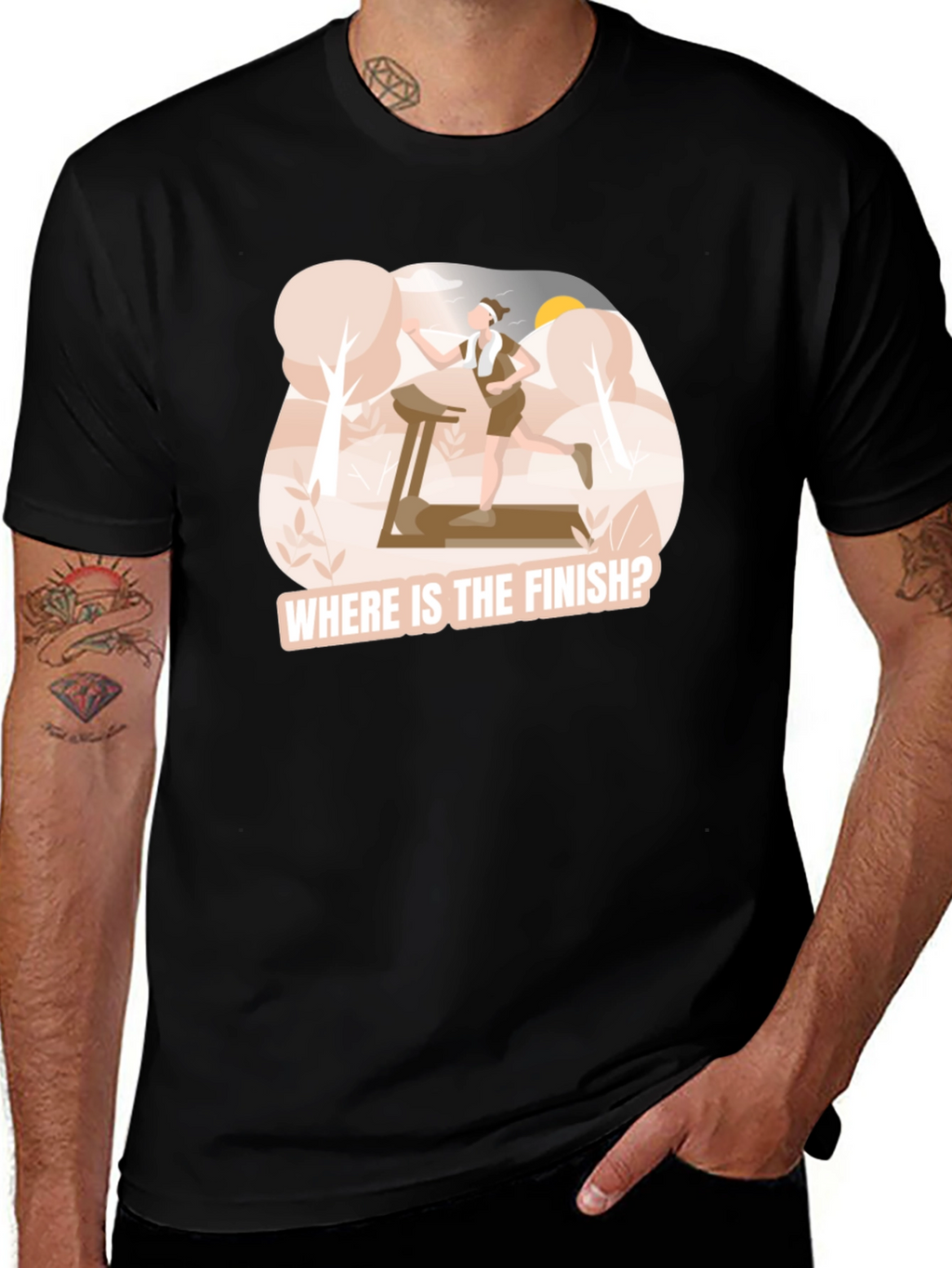 Where is the Finish? Funny Runners T-Shirt