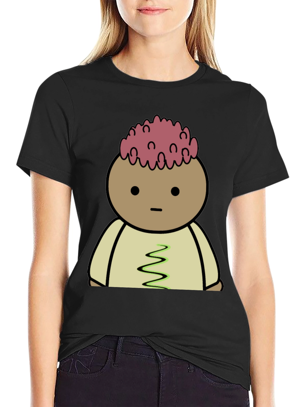 Cartoon Brain T-Shirt - Quirky Graphic Tee