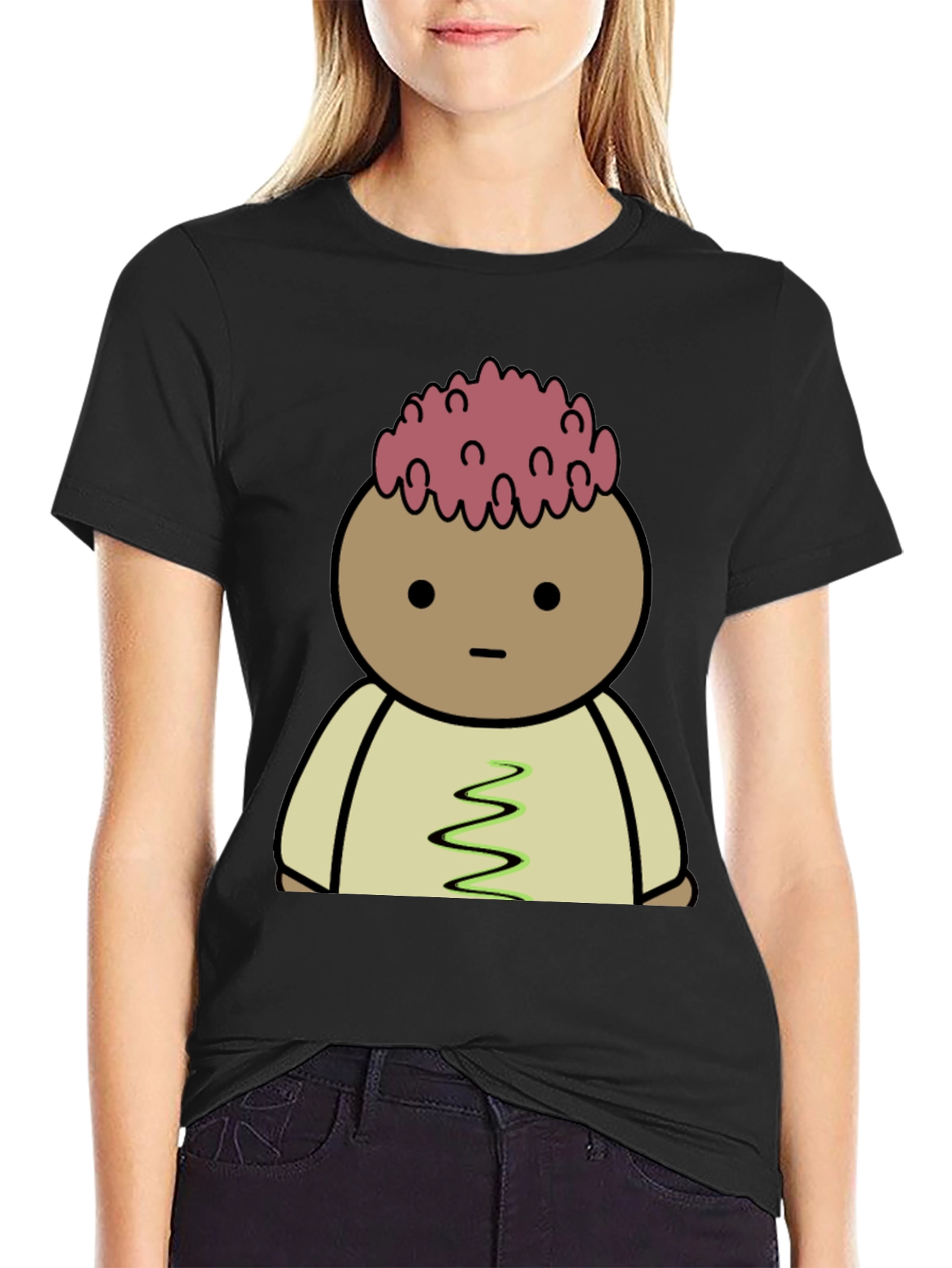 Cartoon Brain T-Shirt - Quirky Graphic Tee