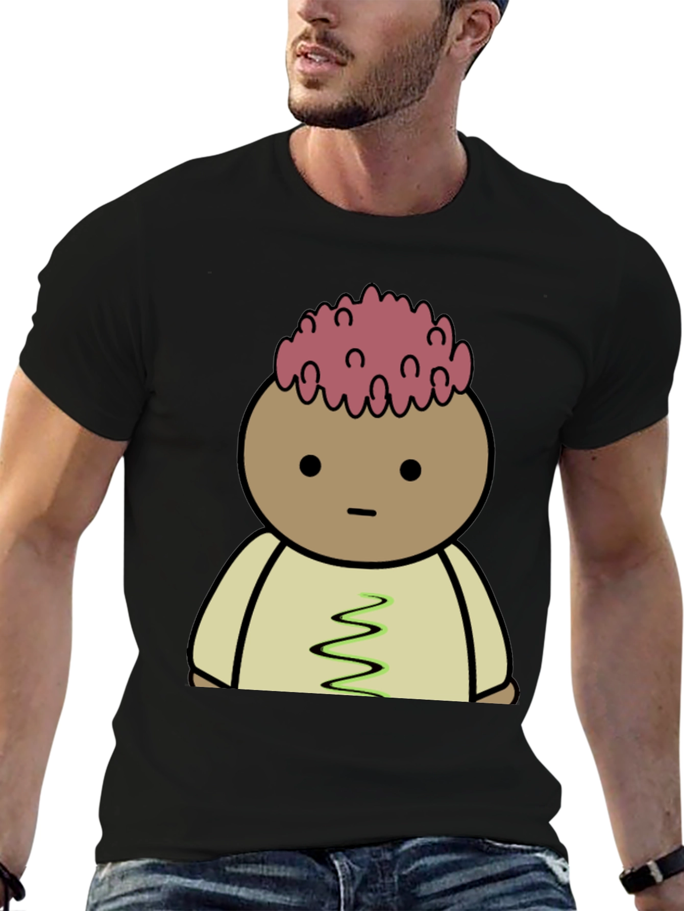 Cartoon Brain T-Shirt - Quirky Graphic Tee