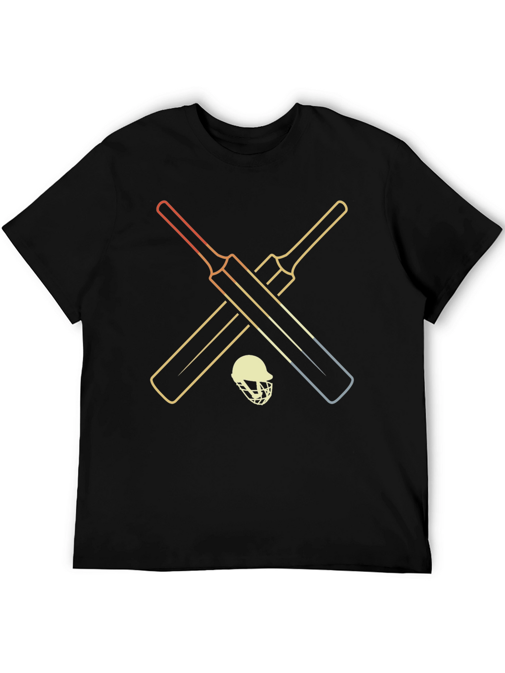 Retro Cricket Bats & Helmet Graphic Tee