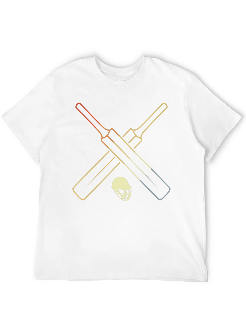 Retro Cricket Bats & Helmet Graphic Tee