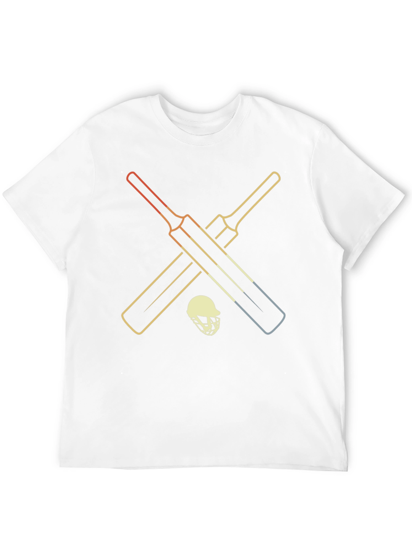 Retro Cricket Bats & Helmet Graphic Tee
