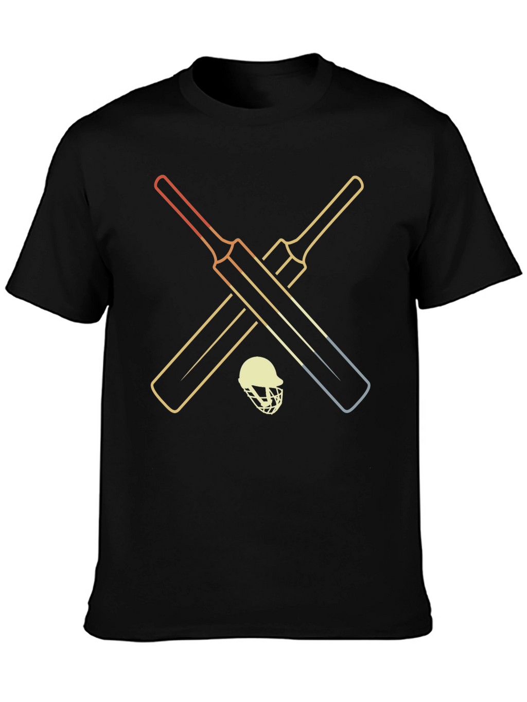 Retro Cricket Bats & Helmet Graphic Tee