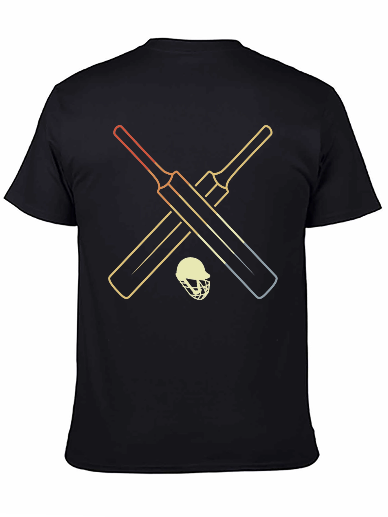 Retro Cricket Bats & Helmet Graphic Tee
