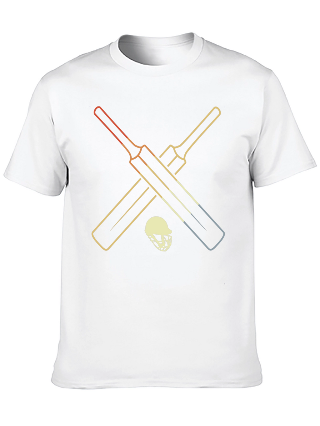 Retro Cricket Bats & Helmet Graphic Tee