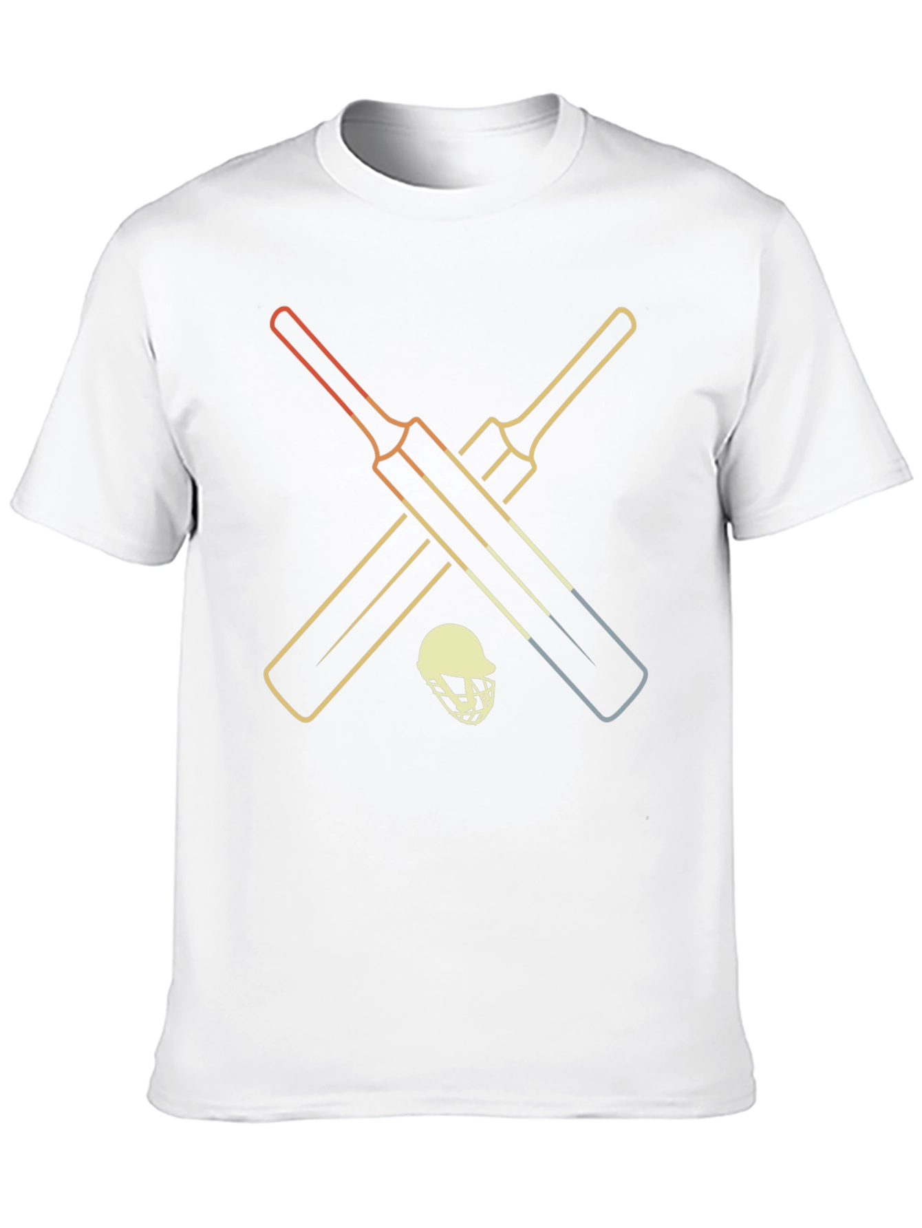 Retro Cricket Bats & Helmet Graphic Tee