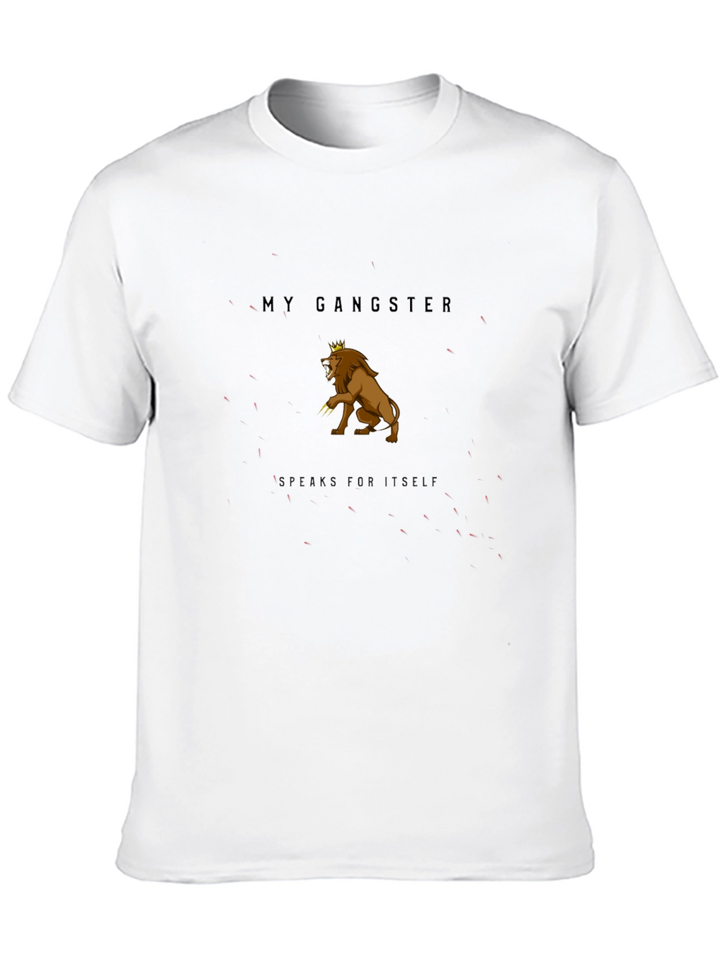 My Gangster Lion Graphic Tee - Black