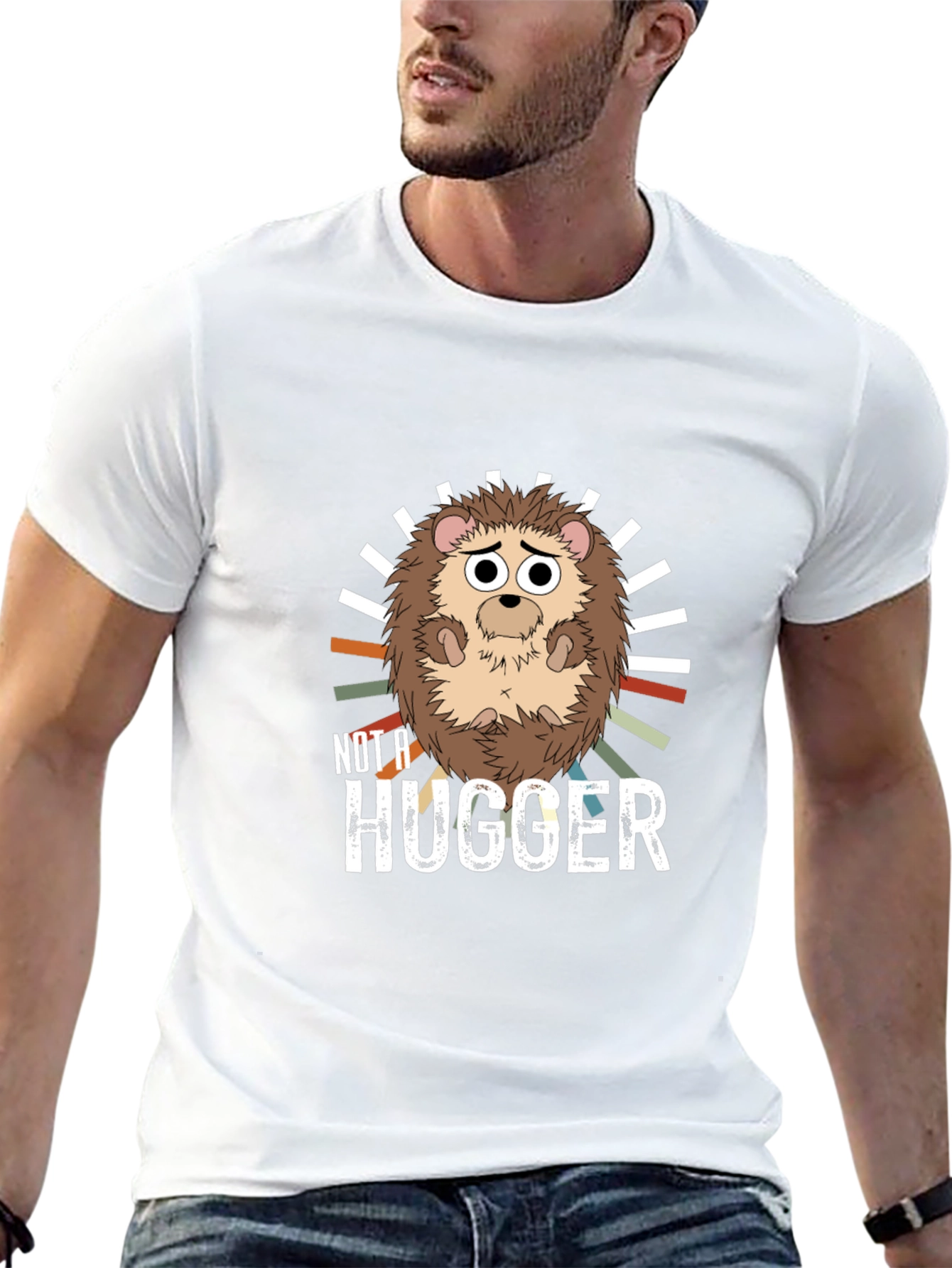 Not a Hugger Hedgehog Graphic Tee