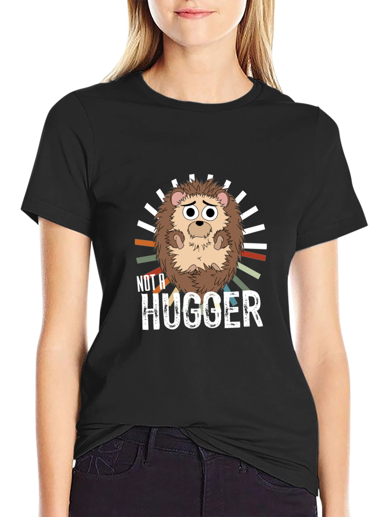 Not a Hugger Hedgehog Graphic Tee