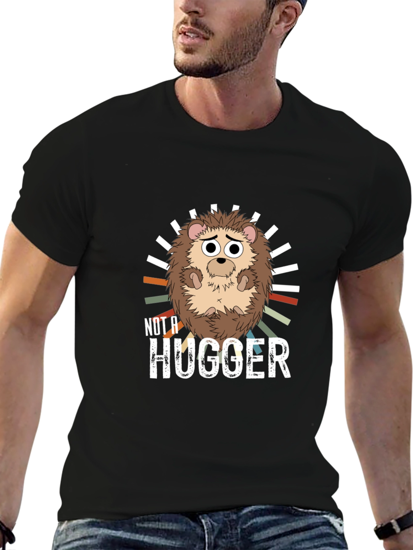 Not a Hugger Hedgehog Graphic Tee