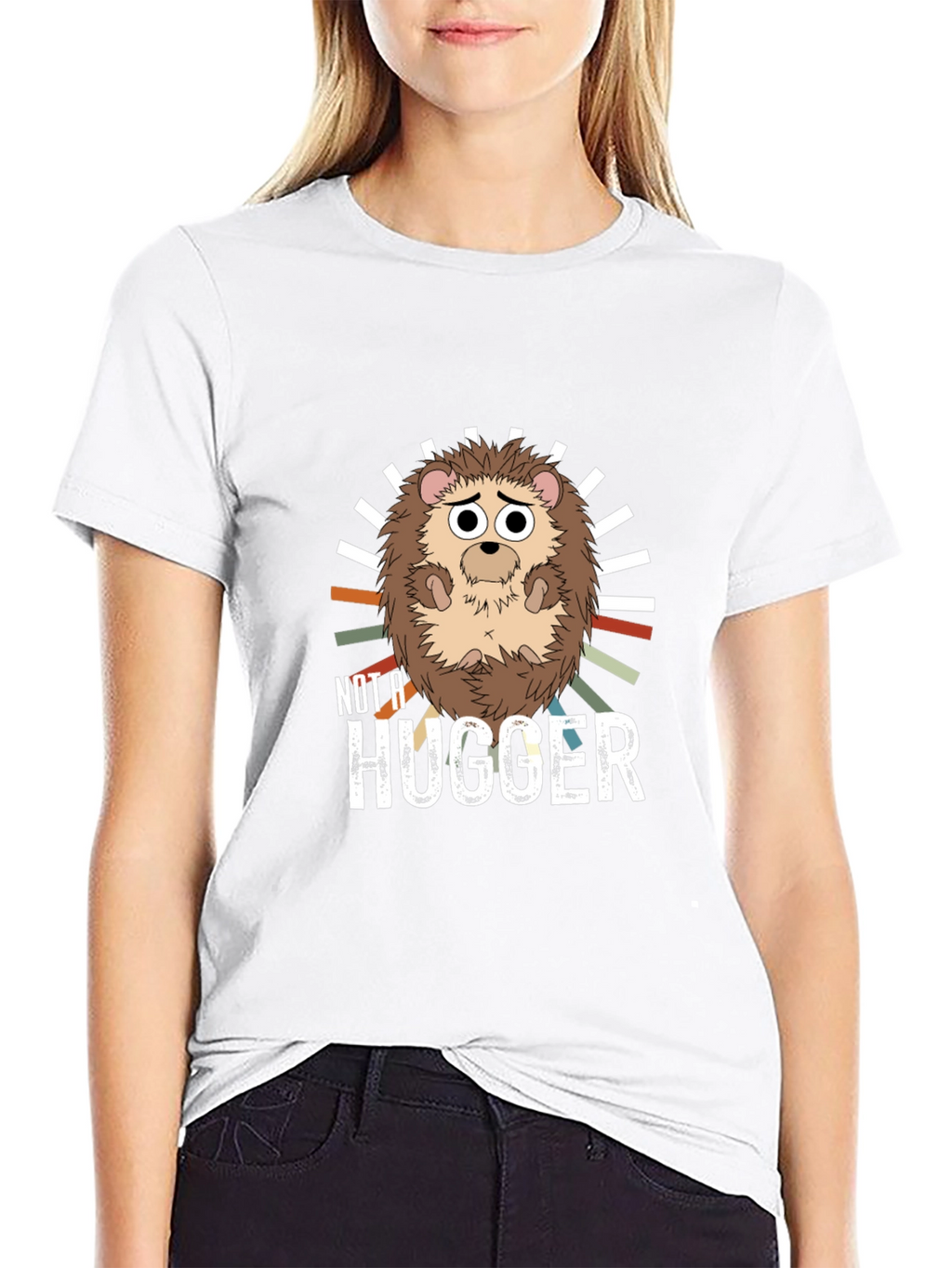 Not a Hugger Hedgehog Graphic Tee